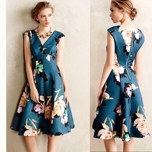 moulinette soeurs teal floral dress